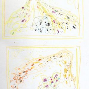 1963: Cortina | Buntstifte auf Papier (26,9 x 21,1 cm)