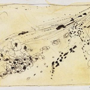 1963: Cortina | Tusche auf Papier (13,4 x 20,9 cm)