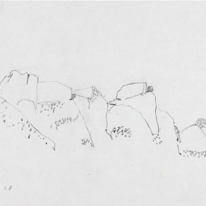 1968: Italienische Landschaften | Bleistift auf Papier (20,9 x 31,2 cm)