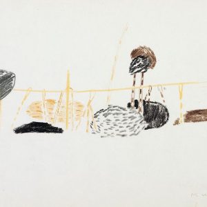 1954: Nasse a Chioggia | Buntstifte auf Papier (20,9 x 27,3 cm)