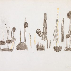 1954: Nasse a Chioggia | Buntstifte auf Papier (20,9 x 26,7 cm)