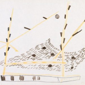 1954: Reti | Buntstifte auf Papier (21 x 27,5 cm)
