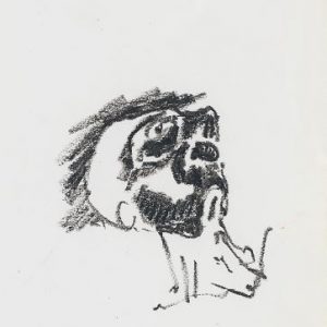 1972: Wir sind nicht die Letzten | Ölpastell auf Papier (28,8 x 18,5 cm)