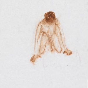 1973: Wir sind nicht die Letzten | Ölpastell auf Papier (18,4 x 14,8 cm)