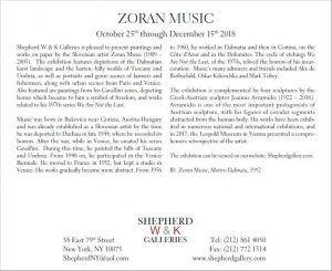 New York Galerie Shepherd Zoran Music