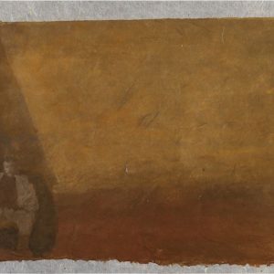 1983: Atelier | Mischtechnik auf altem Papier (26 x 39,8 cm)