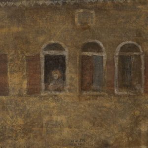 1983: Casa a Venezia | Mischtechnik auf altem Papier (37 x 48 cm)