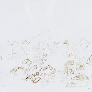 1979: Felslandschaft | Tusche auf Papier (20,8 x 29,7 cm)