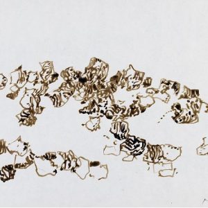 1979: Felslandschaft | Tusche auf Papier (19,8 x 29,5 cm)