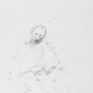 1989: Selbstporträt | Bleistift auf Papier (20,6 x 17,5 cm)