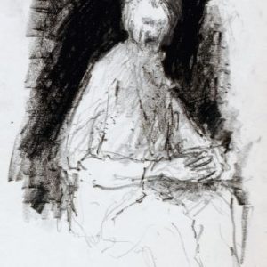 1989: Selbstporträt | Ölpastell auf Papier (24 x 15,4 cm)