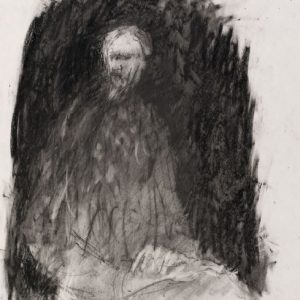1990: Selbstporträt | Ölpastell auf Papier (36,7 x 31,6 cm)