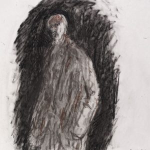 1990: Selbstporträt | Ölpastell auf Papier (37,8 x 31,1 cm)