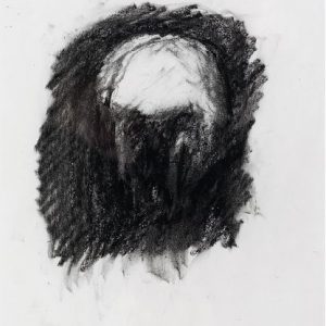 1989: Selbstporträt | Ölpastell auf Papier (26,6 x 19,5 cm)
