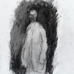 1990: Selbstporträt | Ölpastell auf Papier (36,5 x 31,4 cm)