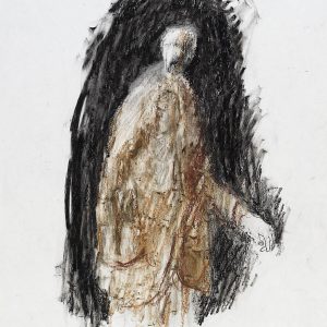 1990: Selbstporträt | Ölpastell auf Papier (37,4 x 31 cm)