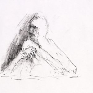 1991: Selbstporträt | Ölpastell auf Papier (29,4 x 20,5 cm)