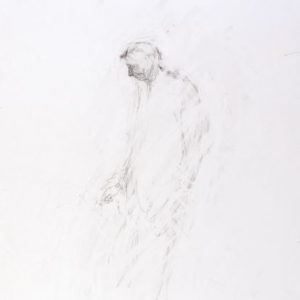 1992: Selbstporträt | Bleistift auf Papier (47,8 x 33 cm)