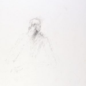 1992: Selbstporträt | Bleistift auf Papier (47,9 x 33 cm)
