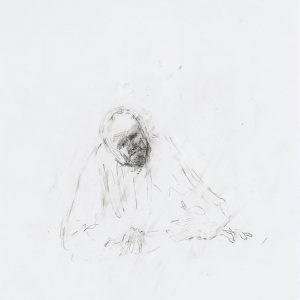 1992: Selbstporträt | Bleistift auf Papier (48 x 36 cm)