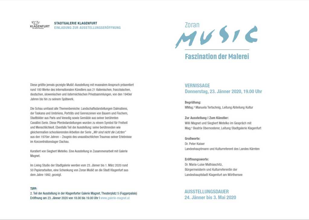 Music Ausstellung in Klagenfurt Einladung